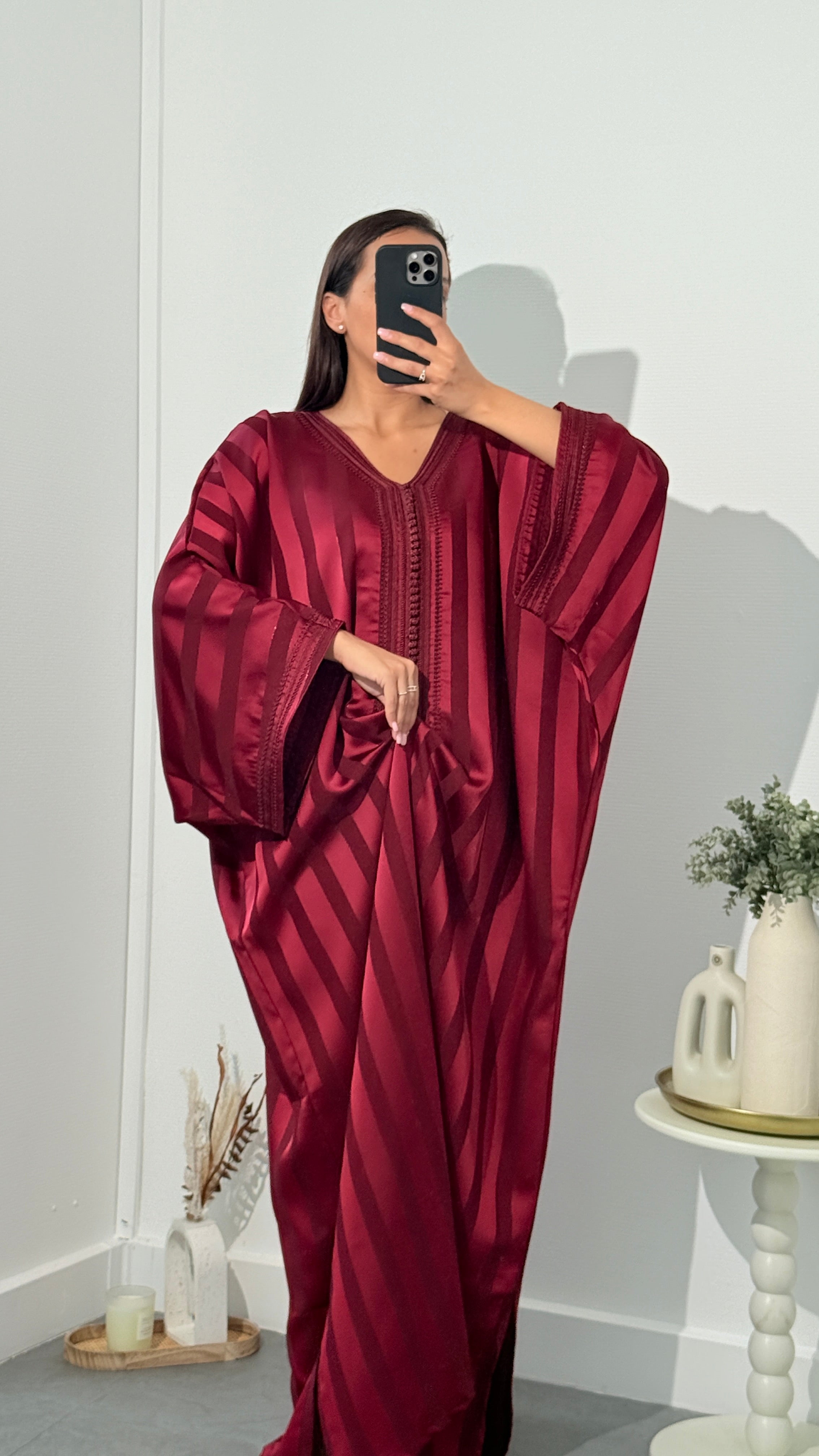Gandoura jawhara bordeaux